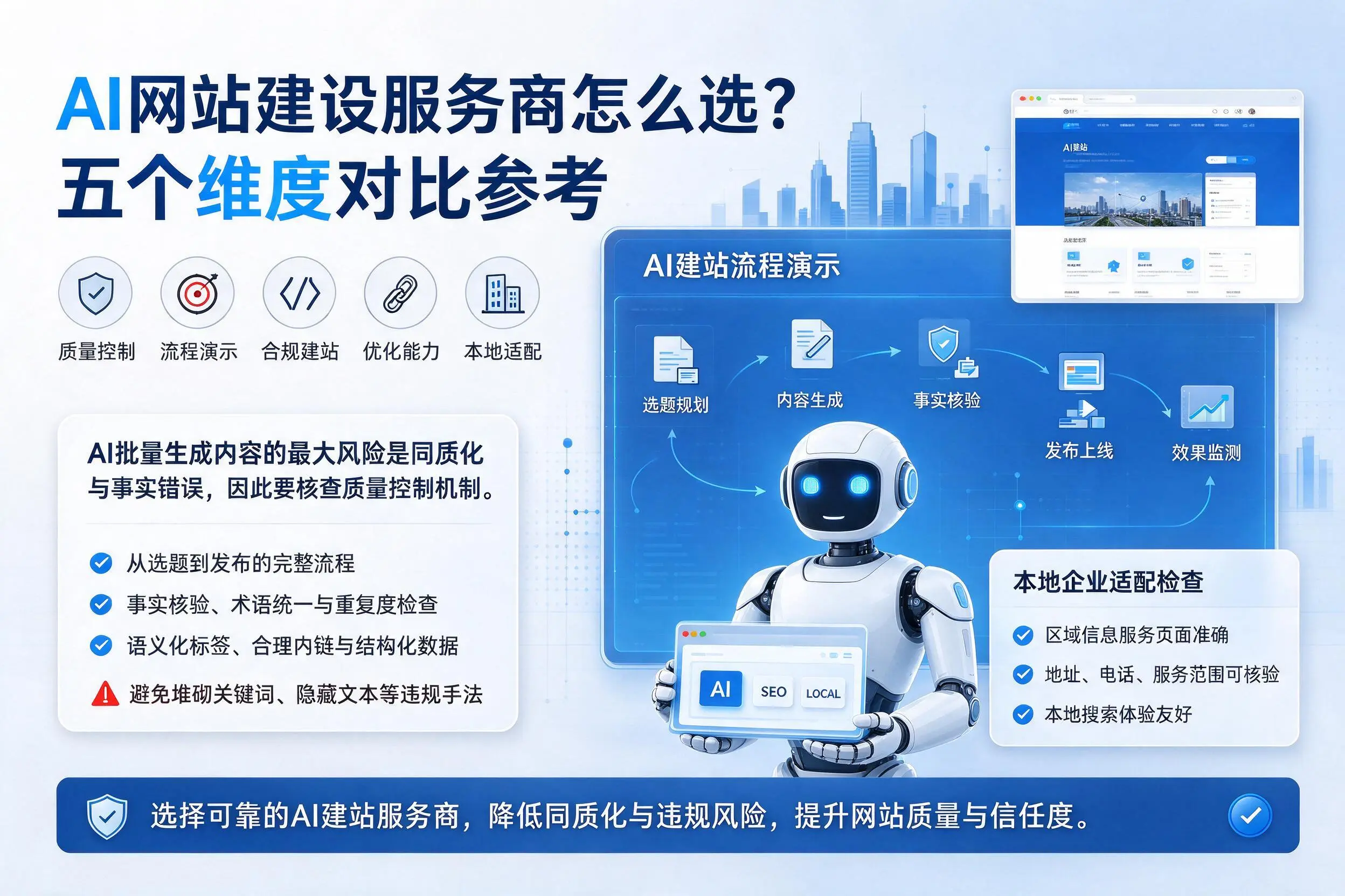 长沙AI网站建设服务商怎么选？五个维度对比参考